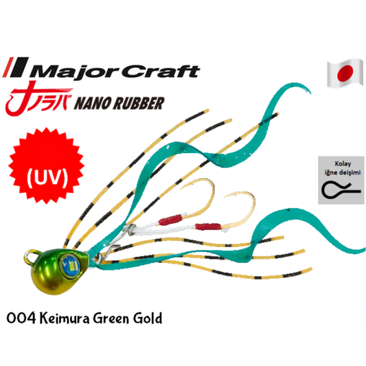 Major Craft Nano Rubber 5gr. 004 Keimura Green Gold Lrf Tai