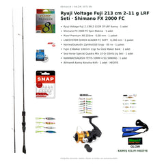 Ryuji Voltage Fuji 213 cm 2–11 g LRF Seti · Shimano FX 2000 FC — kamış koruma kılıfı hediyeli