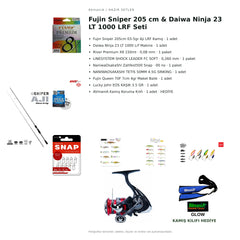 Fujin Sniper 205 cm & Daiwa Ninja 23 LT 1000 LRF Seti — kamış koruma kılıfı hediyeli