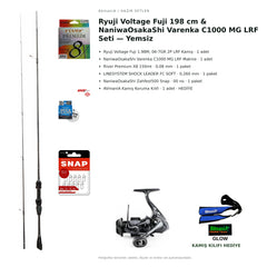Ryuji Voltage Fuji 198 cm & NaniwaOsakaShi Varenka C1000 MG LRF Seti — Yemsiz — kamış koruma kılıfı hediyeli