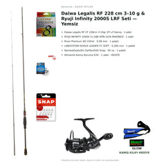 Daiwa Legalis RF 228 cm 3–10 g & Ryuji Infinity 2000S LRF Seti — Yemsiz — kamış koruma kılıfı hediyeli