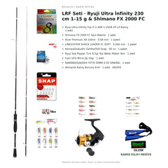 AVmaniA LRF Seti · Ryuji Ultra İnfinity 230 cm 1–15 g & Shimano FX 2000 FC — kamış koruma kılıfı hediyeli