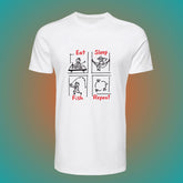 Tidegear Eat Sleep Fish Repeat Balıkçı Tişört