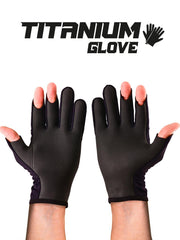 Fujin Pro Angler S24 Titanium Gloves Black Gold Eldiven