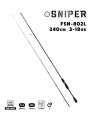 Fujin Sniper 240cm 3-18gr Light Spin Olta Kamışı