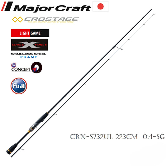 Major Craft New Crostage CRX-S732UL 223cm 0.4-5g Mebaru Lrf Olta Kamışı Solid Uç