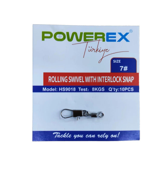 Powerex HS9018 7 No. Klipsli Bilyeli Fırdöndü 10lu Paket