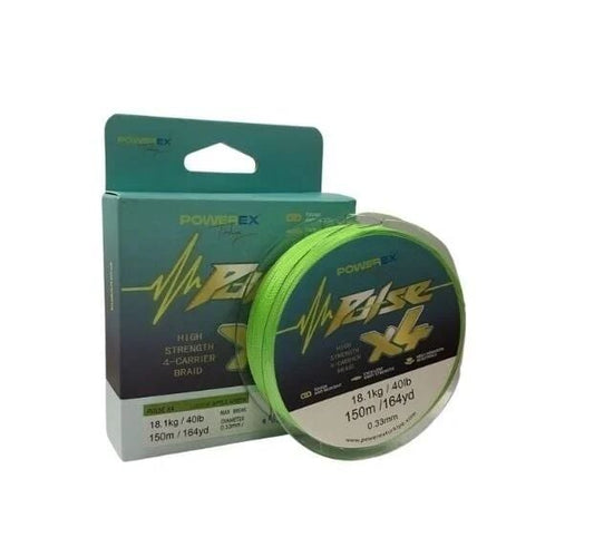 Powerex Pulse 4 örgü 150m. Apple Green 0.16mm/9 kg İp Misina