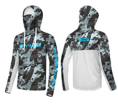 RYUJI UV PERFORMANCE HOODIE SHIRT+NECK DARK TIDE