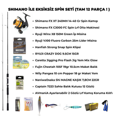 SHIMANO KALİTESİ İLE EKSİKSİZ SPIN SETİ ( TAM 12 PARÇA ! )