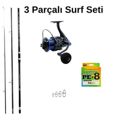 Surf Avı İçin Olta Seti 420cm 100-250 gr 3 Parça