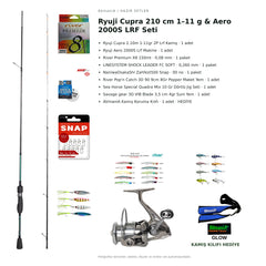 Ryuji Cupra 210 cm 1–11 g & Aero 2000S LRF Seti — kamış koruma kılıfı hediyeli