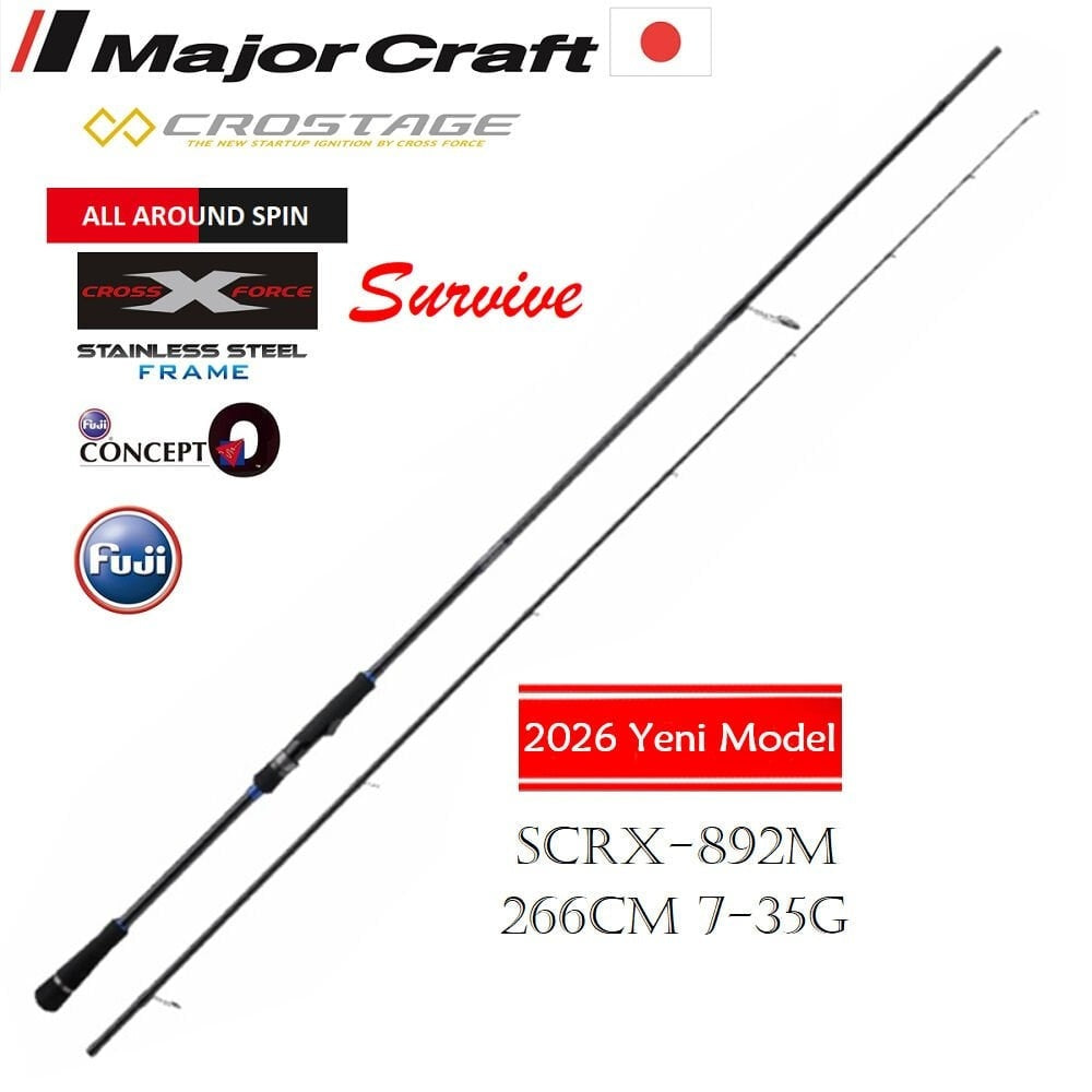 Major Craft Crostage Survive New SCRX-892M All-Round 266cm 7-35g Spin Olta Kamışı