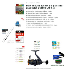 Fujin TheOne 228 cm 5–8 g ve Tica Zest Catch ZC2000 LRF Seti — kamış koruma kılıfı hediyeli