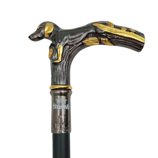 Köpek Başlı Baston - Sterling - 88 cm