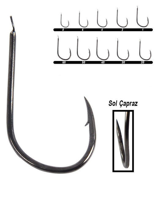 Hayabusa HFKS 130 Kısa Pala Dövme Çupra İğnesi 15'li Paket Black Nikel