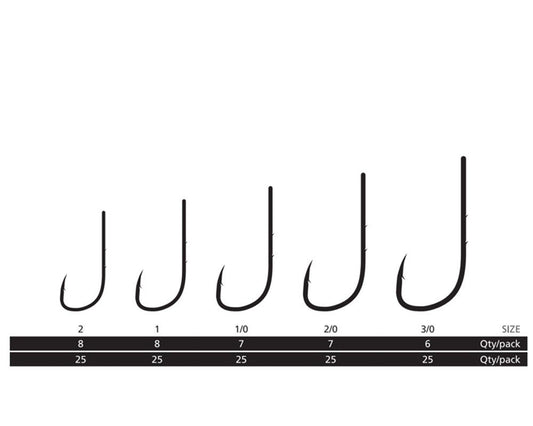 Hayabusa HBTH 282 Delikli Tırnaklı Canlı Yem İğnesi Black Nikel