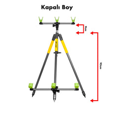 Effe Surf Kamış Tripodu Metal