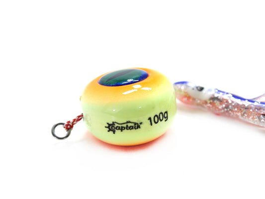 Captain 3644 Cornea UV 3D Eye 100gr Tai Rubber Slider Jig