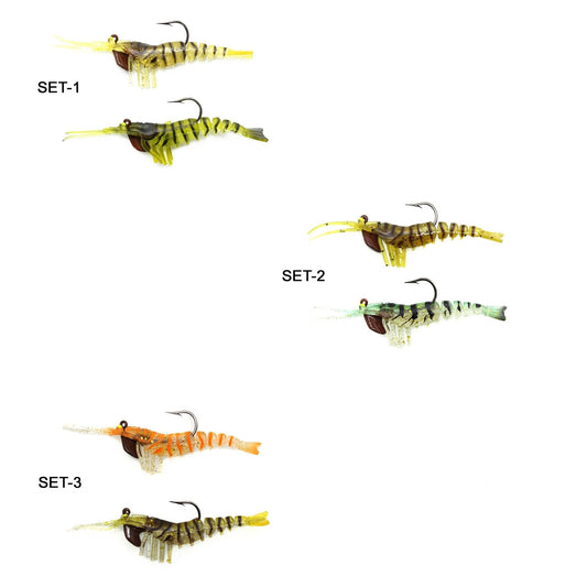 Captain 3048 Magic Shrimp 2li SET 3D Silikon Karides 50mm 3.7gr Suni Yem