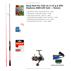 Ryuji Red Fox 230 cm 3–15 g & Effe Daytona 2000 LRF Seti — Yemsiz — kamış koruma kılıfı hediyeli