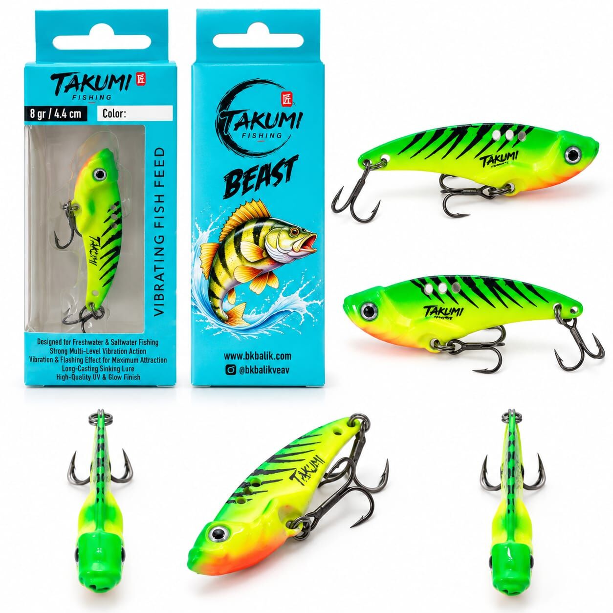 TAKUMİ BEAST 4.4 CM 8 GR VİBRASYON  SUNİ YEM