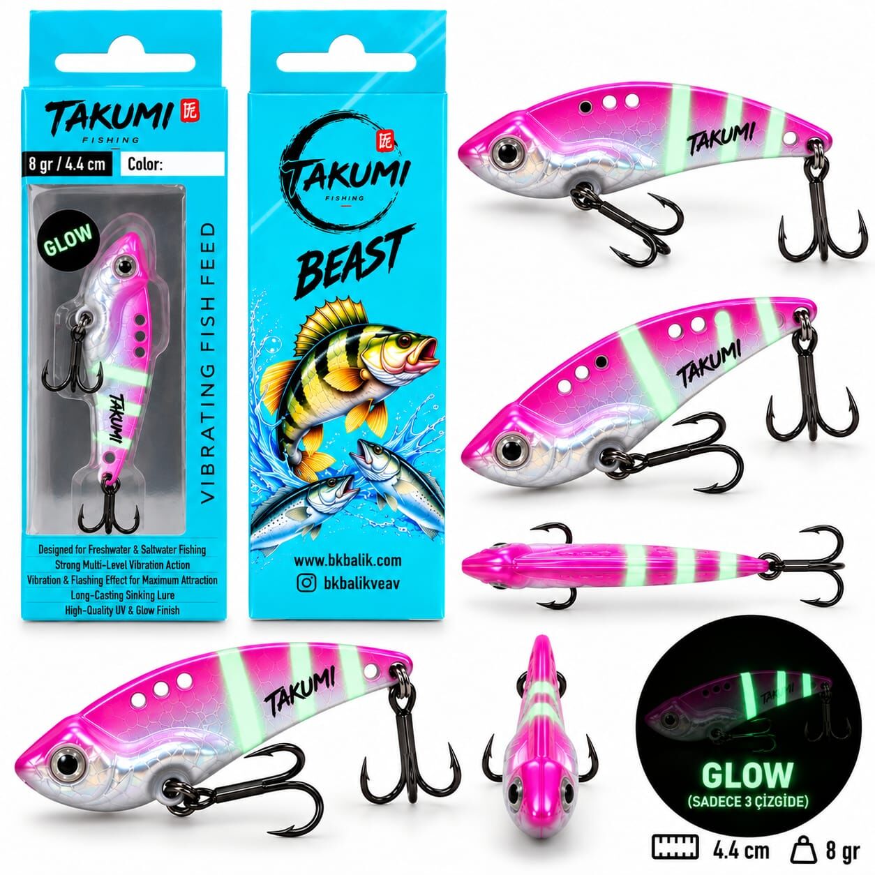 TAKUMİ BEAST 4.4 CM 8 GR VİBRASYON  SUNİ YEM
