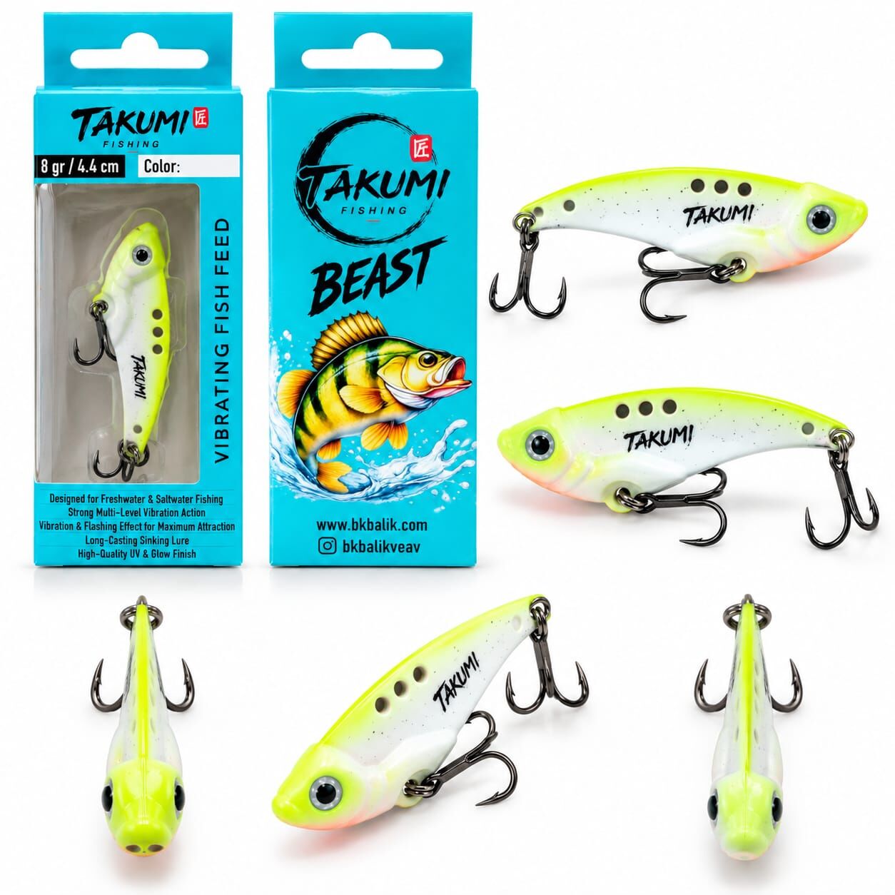 TAKUMİ BEAST 4.4 CM 8 GR VİBRASYON  SUNİ YEM