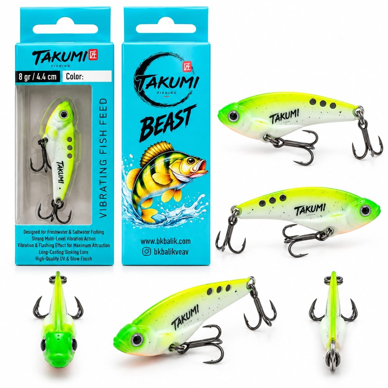 TAKUMİ BEAST 4.4 CM 8 GR VİBRASYON  SUNİ YEM
