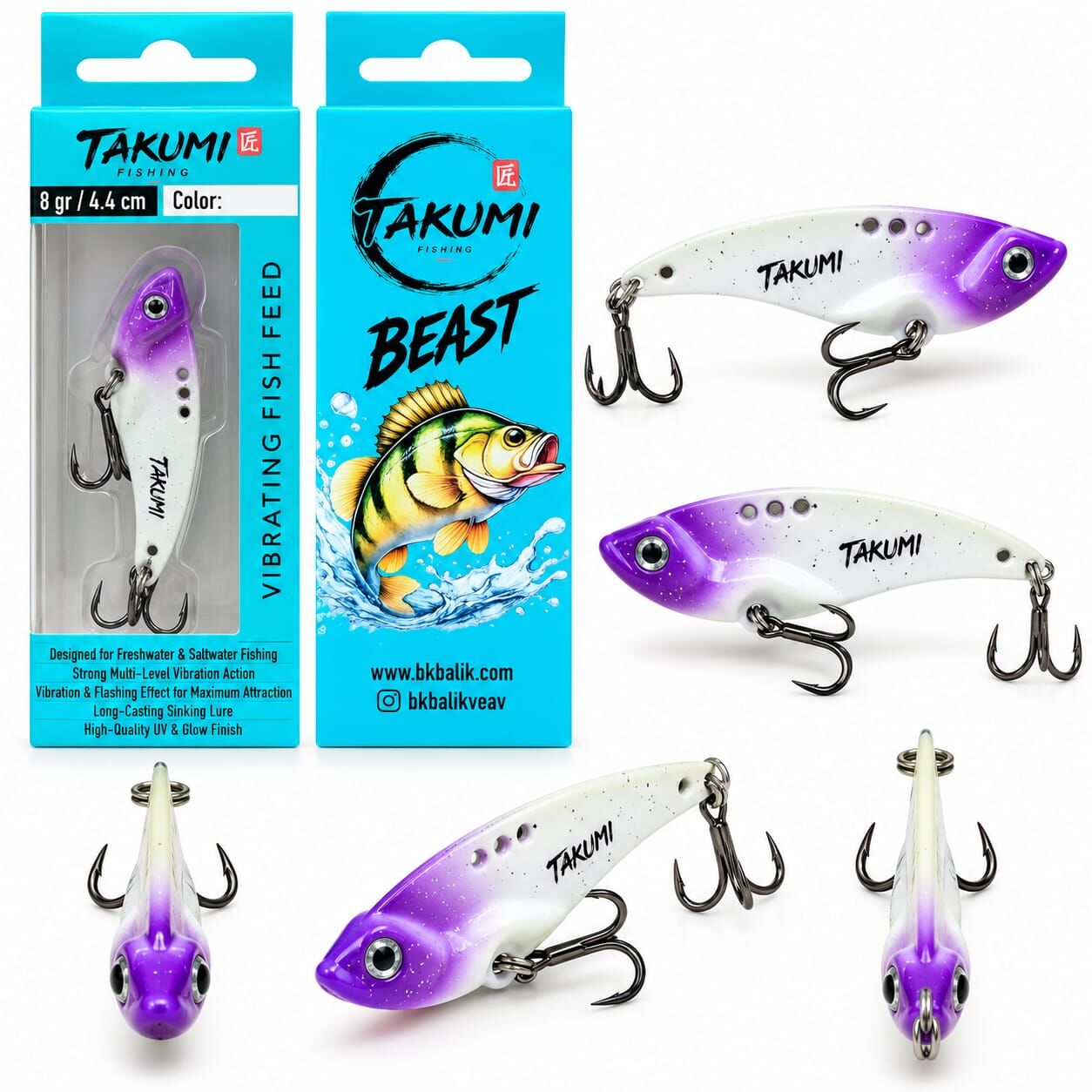 TAKUMİ BEAST 4.4 CM 8 GR VİBRASYON  SUNİ YEM