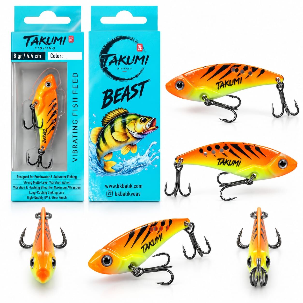 TAKUMİ BEAST 4.4 CM 8 GR VİBRASYON  SUNİ YEM