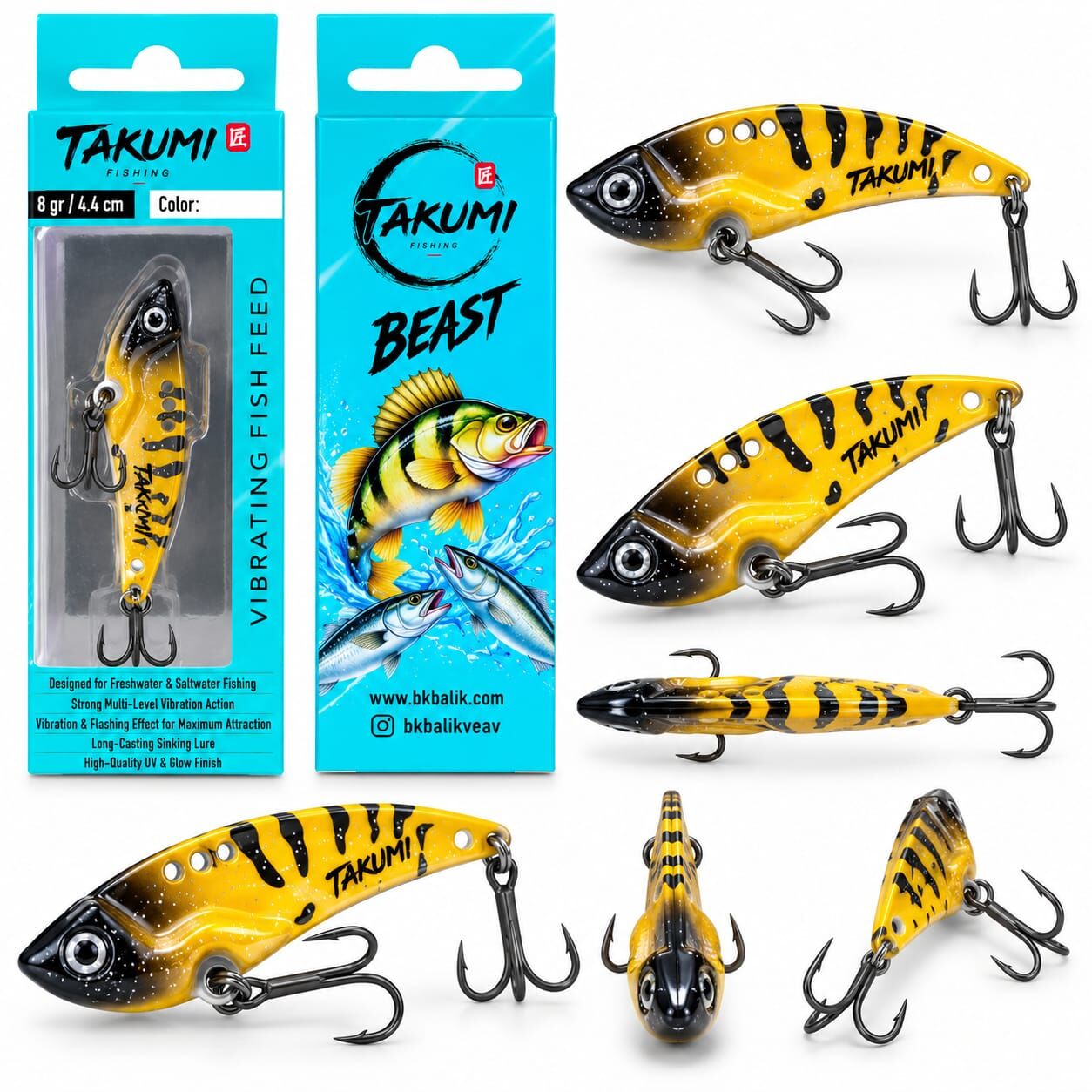 TAKUMİ BEAST 4.4 CM 8 GR VİBRASYON  SUNİ YEM