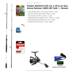 Fladen Warbird 210 cm 1–10 g ve Sea Horse Deimos 1000 LRF Seti — Yemsiz — kamış koruma kılıfı hediyeli