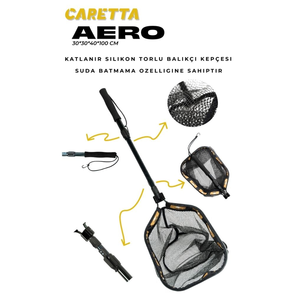 Caretta Aero Batmaz Silikon Torlu Balıkçı Kepçesi