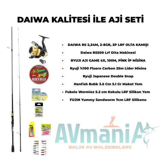 Daiwa Kalitesiyle Aji Hazır Olta Seti