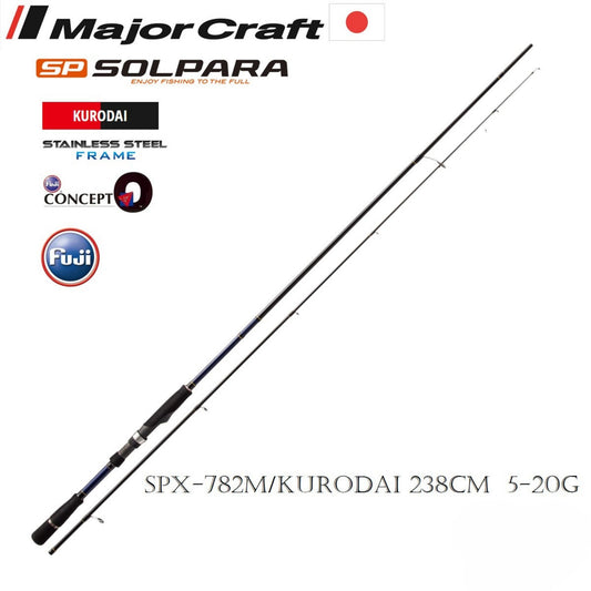 Major Craft Solpara New SPX-782M/Kurodai 238cm 5-20gr Spin Olta Kamışı