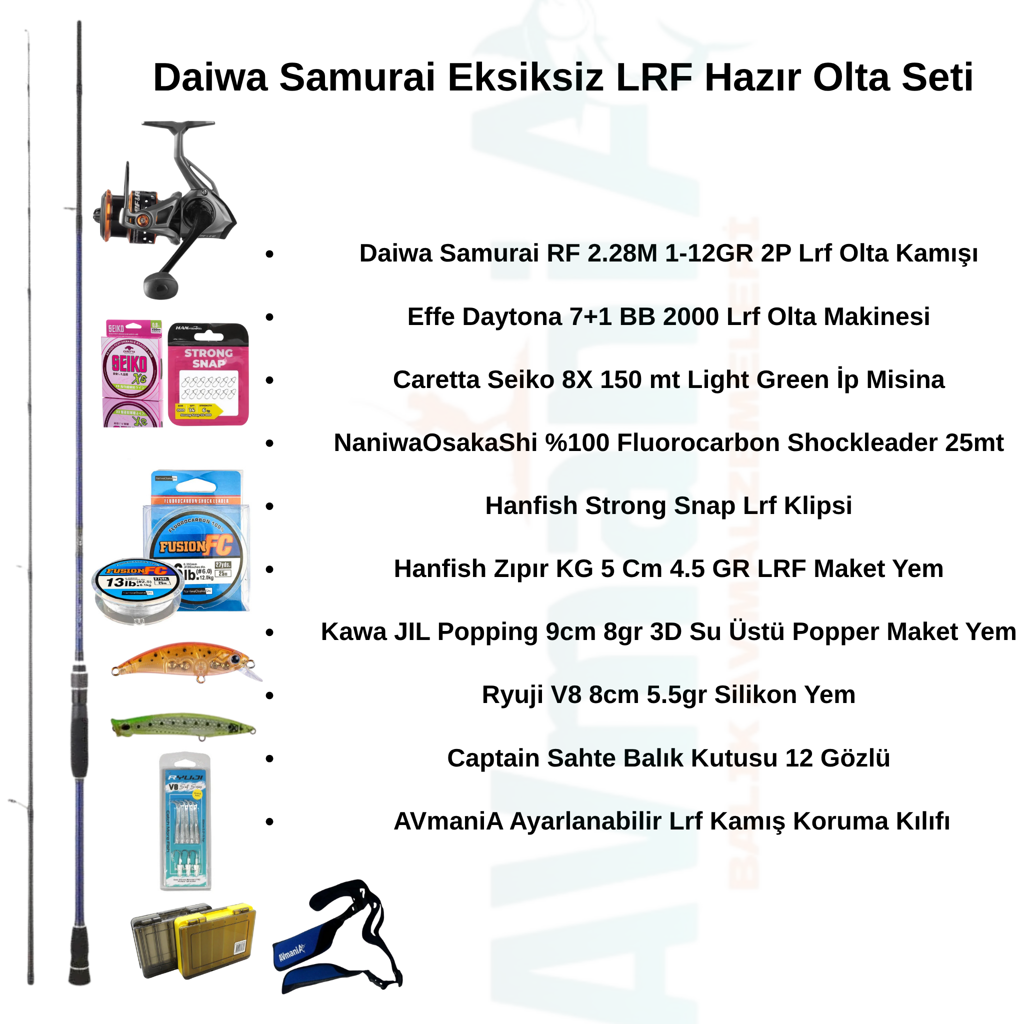 Daiwa Samurai Eksiksiz LRF Hazır Olta Seti