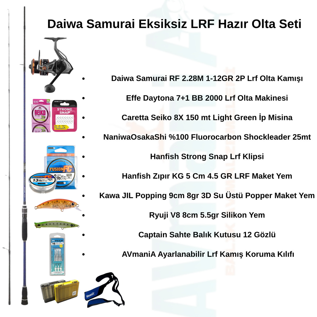 Daiwa Samurai Eksiksiz LRF Hazır Olta Seti