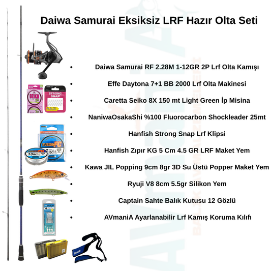 Daiwa Samurai Eksiksiz LRF Hazır Olta Seti