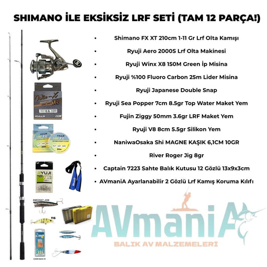 SHIMANO İLE EKSİKSİZ LRF SETİ (TAM 12 PARÇA!)