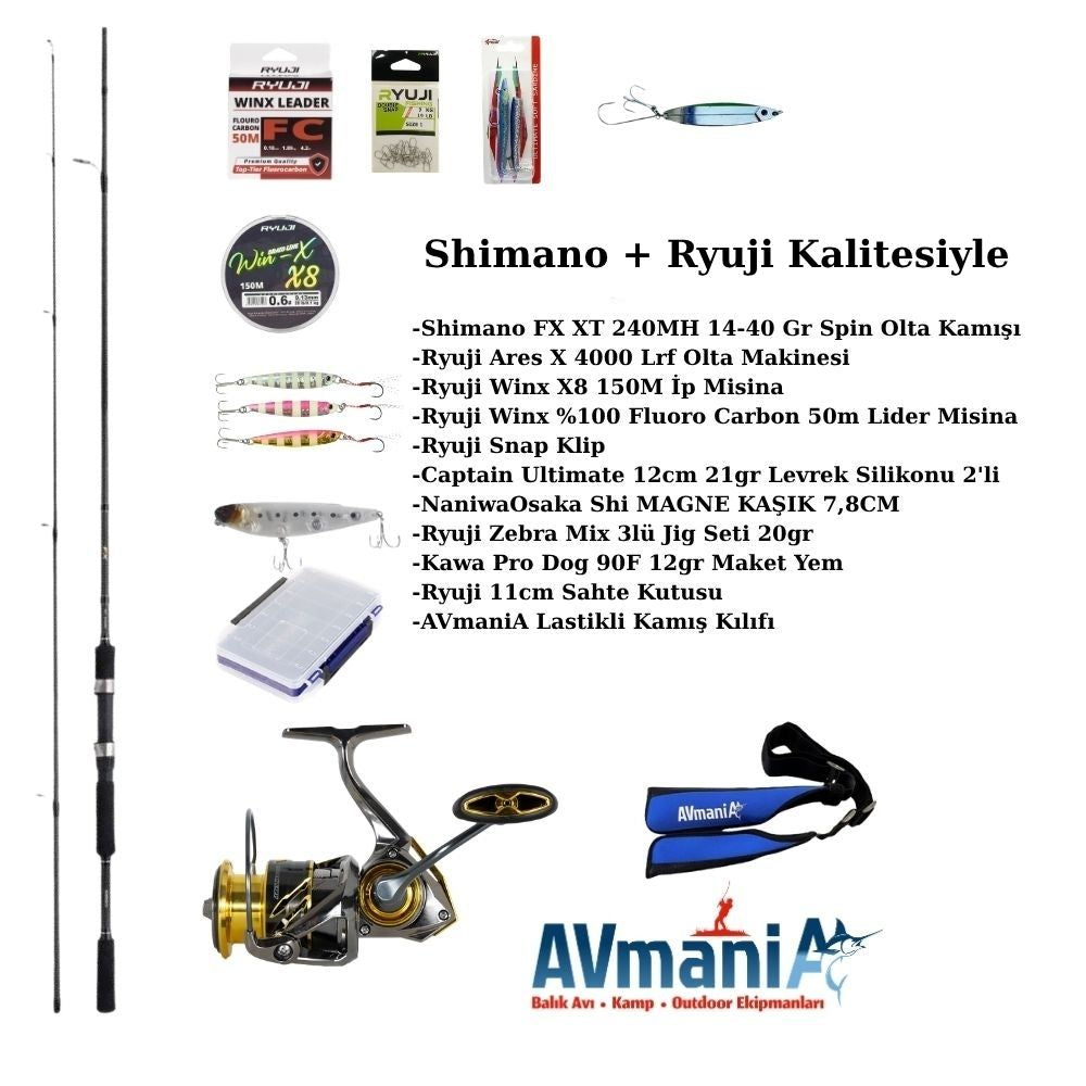 Shimano ve Ryuji Kalitesiyle Spin Seti
