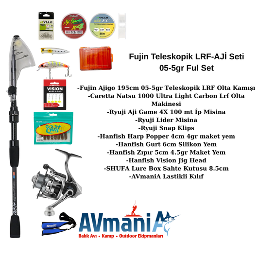 Fujin Ajigo 195cm Lrf Olta Seti 05-5gr Ful Paket