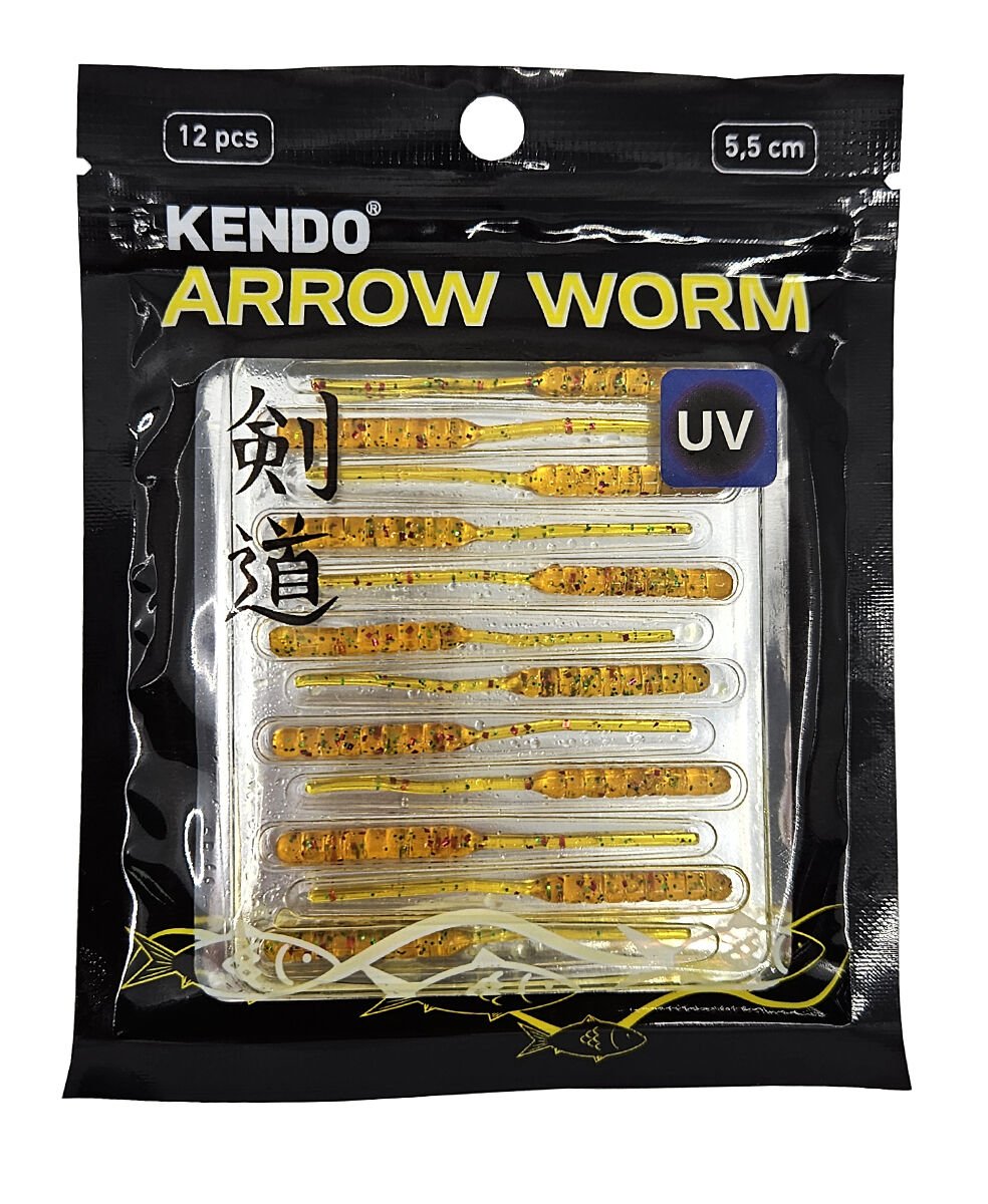 Kendo Arrow Worm LRF Silikonu 5,5 cm (12 Adet)
