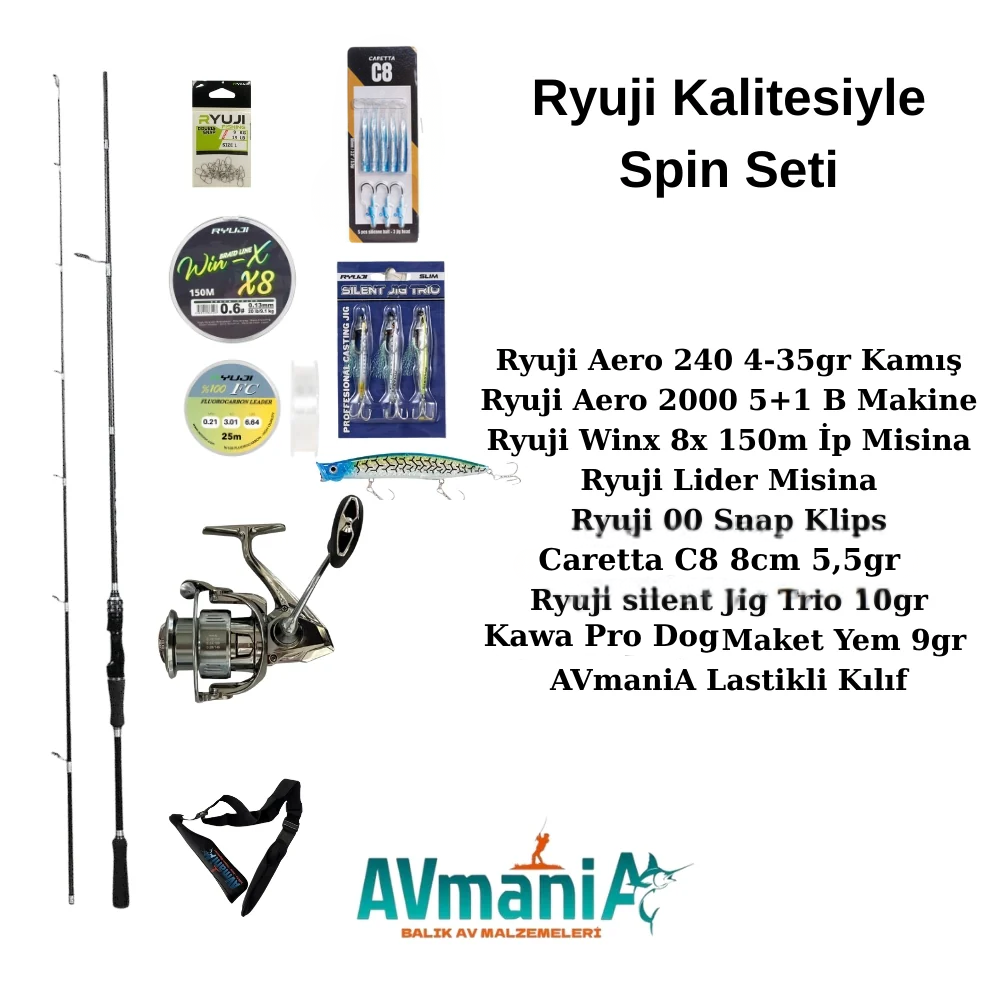 Spin Avlarınız İçin Ryuji Özel Seri Tam Set 240cm