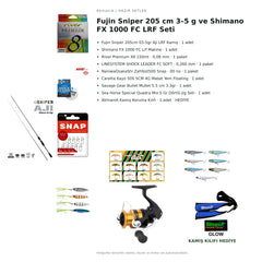 Fujin Sniper 205 cm 3–5 g ve Shimano FX 1000 FC LRF Seti — kamış koruma kılıfı hediyeli