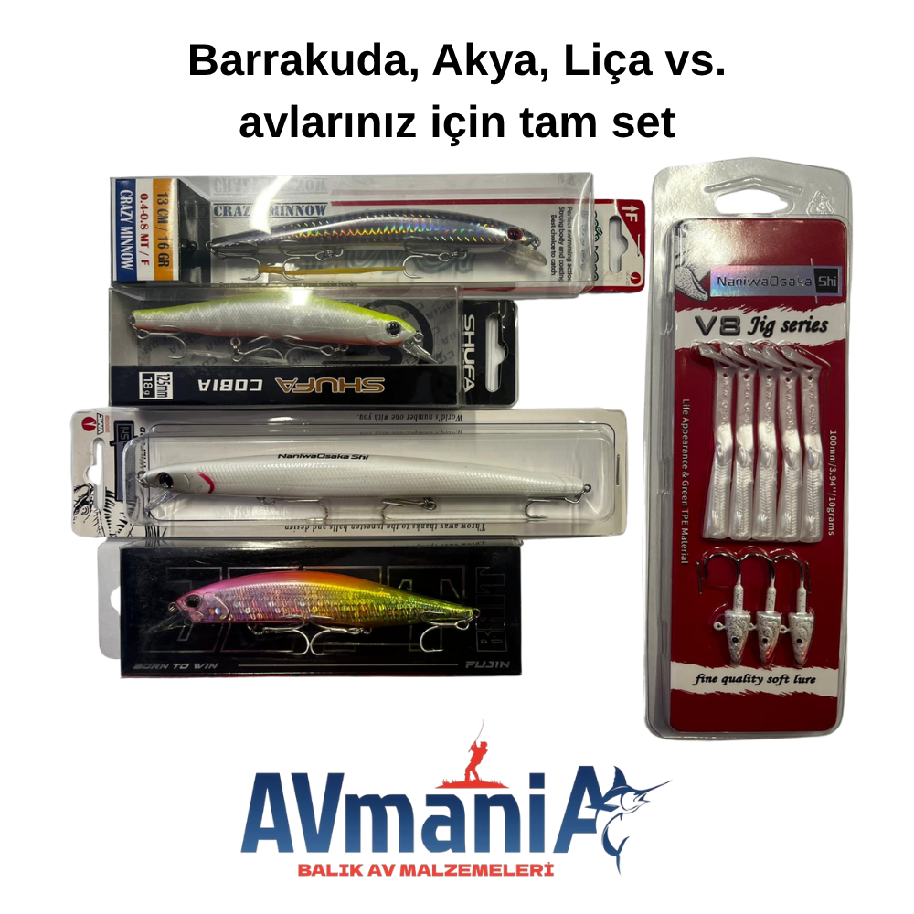 Barakuda, Akya, Liça vs. Büyük Balıklar İçin Yem Seti