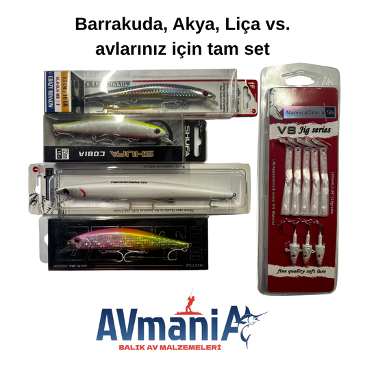 Barakuda, Akya, Liça vs. Büyük Balıklar İçin Yem Seti