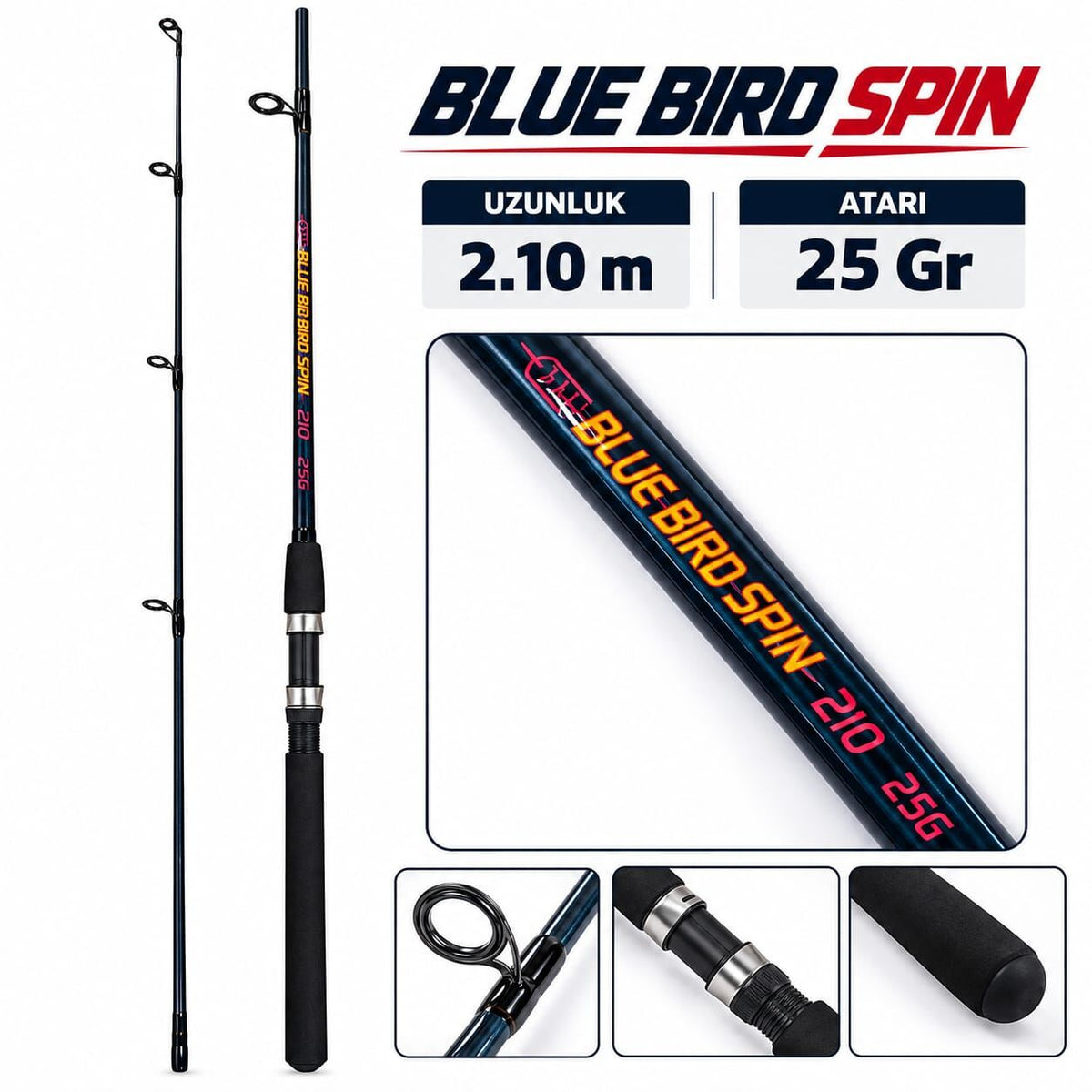Blue Bird 210cm Max. 25gr Spin Olta Kamışı
