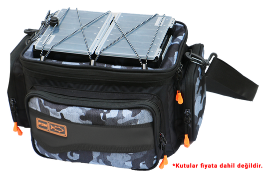 Fujin Black Camo Helper Bag - Balıkçı Çantası