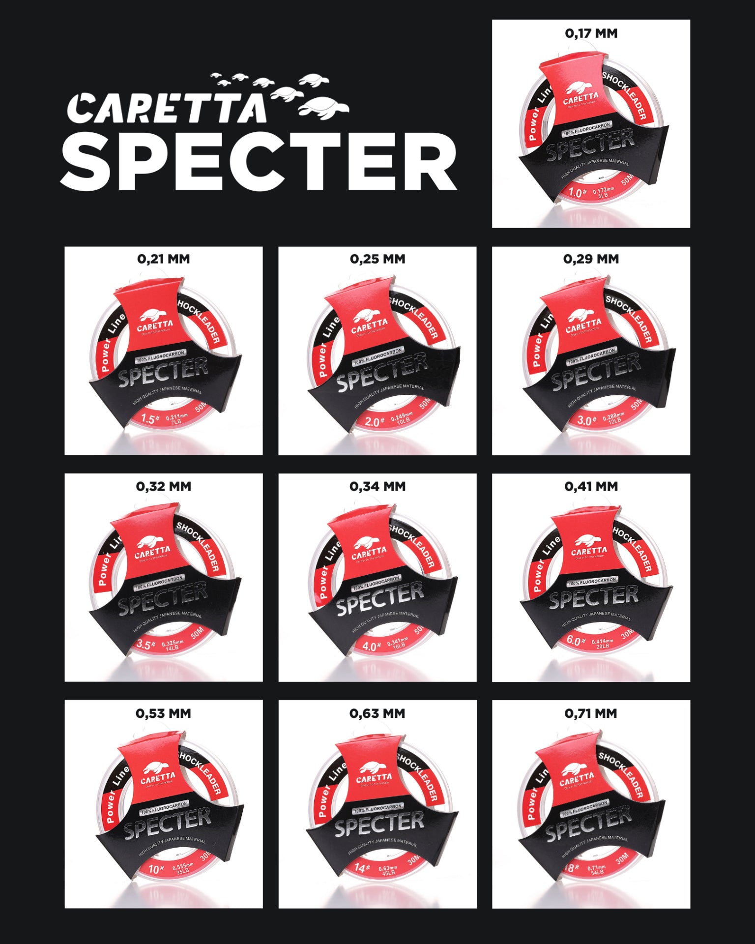 Caretta Specter %100 Fluorocarbon Lider Misina